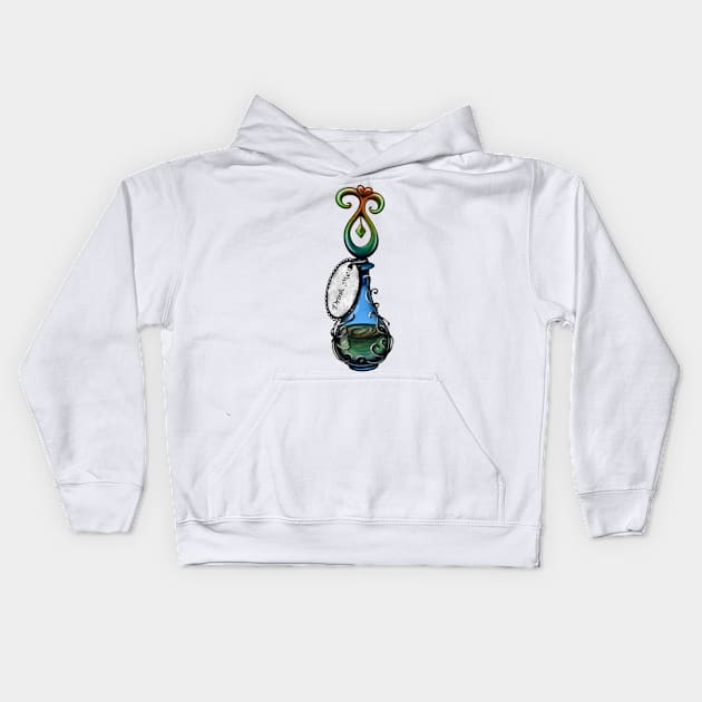 Rainbow Magic Drink Me Bottle Kids Hoodie by DeneboArt